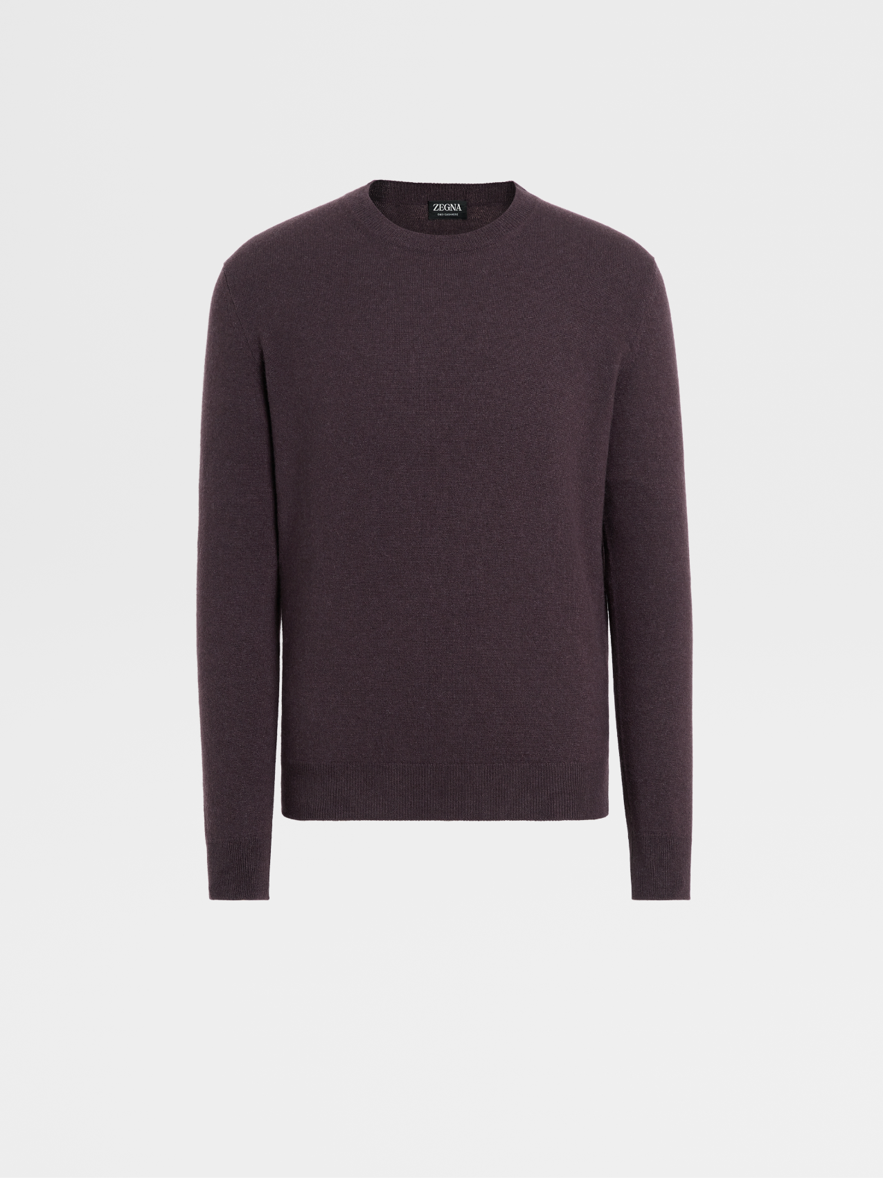 Jersey Oasi Cashmere con Cuello Redondo Color Violeta Oscuro